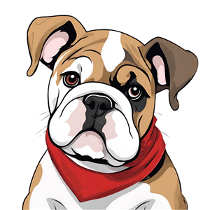 Bulldog puppy graphic